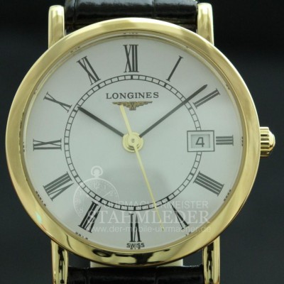 Zur Referenz: 'Longines Damenuhr Présences 750 GG Krokoband neu/ungetragen'