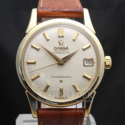 Zur Referenz: 'Omega Constellation Chronometer Gelbgold Kappe Automat 1961'